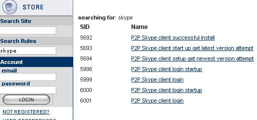 Skype Rules listed