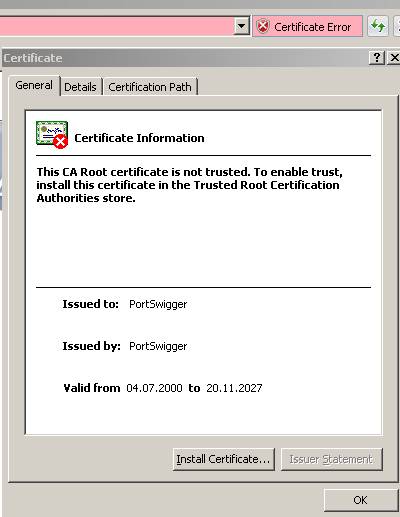 burp certificate android