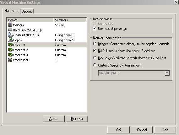 ISA External Interface settings