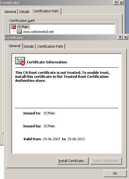 The CA certificate