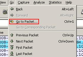Wireshark Go to Packet