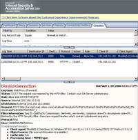 ISA Log File Submissions with HTML Forms Blocked Yahoo Mail