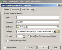 Mass Downloader Project Properties