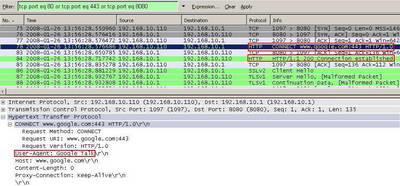 wireshark packet capture on test ftp