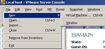 VMware Server Adding a VM