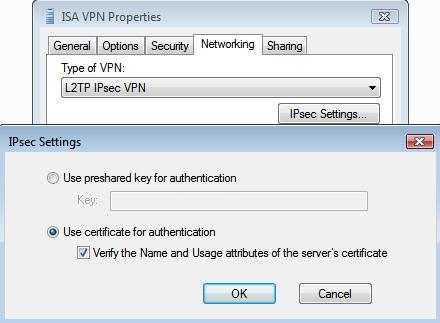 Vista L2TP/IPsec VPN Client Verify Server's certificate