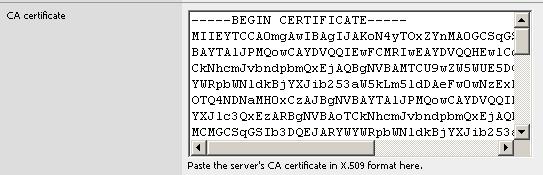 The CA Certificate