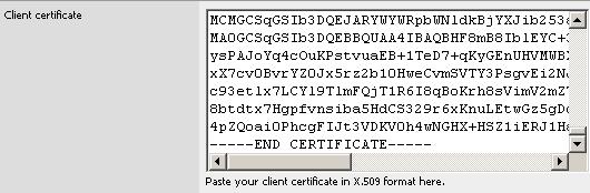 The Client Certificate