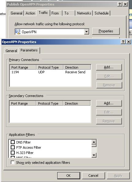 ISA Custom OpenVPN Protocol