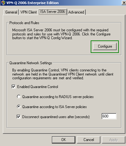 configuration vpn avec isa server 2006