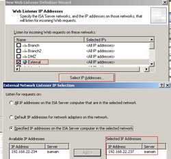 Web Listener IP Address