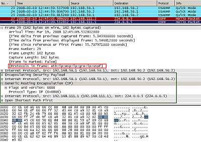 Point-to-Point GRE Tunnel Protected by IPsec ESP In Tunnel Mode: OSPF traffic