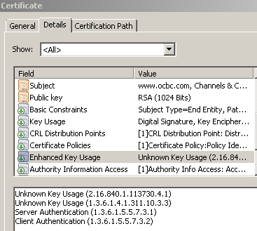 A quick look at the on-the-fly created server certificate by Forefront TMG 2010 RTM’s Outbound HTTPS Inspection